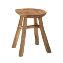 Stołek z drewna teak, naturalny design etniczny Sel Slim Sprzedaż