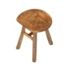 Stołek z drewna teak, naturalny design etniczny Sel Slim Rabaty