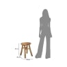 Stołek z drewna teak, naturalny design etniczny Sel Slim Cena