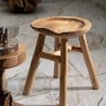 Stołek z drewna teak, naturalny design etniczny Sel Slim Sprzedaż