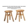 Stołek z drewna teak, naturalny design etniczny Sel Slim Środki