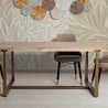 Stół do jadalni drewno i metal 90x180 cm styl industrialny Ankara Sprzedaż
