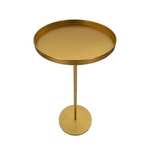Okrągły stolik wysoki z pozłacanego metalu 51x100cm Doha Promocja