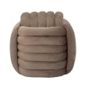 Pufa design pleciony tapicerowana aksamitem styl nowoczesny Softy 