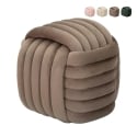 Pufa design pleciony tapicerowana aksamitem styl nowoczesny Softy Rabaty