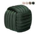 Pufa design pleciony tapicerowana aksamitem styl nowoczesny Softy Promocja