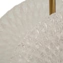 Żyrandol z metalu w kolorze złotym z ozdobnymi szklanymi kloszami Glass Katalog