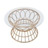 Okrągły stolik kawowy z rattanu i szkła 75x44,5 cm Panama Circle Oferta