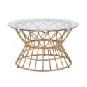 Okrągły stolik kawowy z rattanu i szkła 75x44,5 cm Panama Circle Promocja