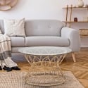 Okrągły stolik kawowy z rattanu i szkła 75x44,5 cm Panama Circle Sprzedaż