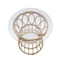 Okrągły stolik rattanowy z szklanym blatem 50x50cm Panama Circle Oferta