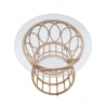 Okrągły stolik rattanowy z szklanym blatem 50x50cm Panama Circle Oferta