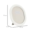 Owalna ramka na zdjęcia z białej żywicy 20x25 cm Ovally Katalog