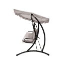 Ogrodowa huśtawka 3-osobowa z daszkiem przeciwsłonecznym 230x120x165cm szara Deluxe Oferta
