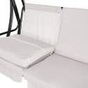Ogrodowa huśtawka 3-osobowa z daszkiem przeciwsłonecznym 230x120x165cm szara Deluxe Katalog