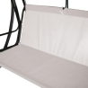 Ogrodowa huśtawka 3-osobowa z daszkiem przeciwsłonecznym 230x120x165cm szara Deluxe Stan Magazynowy