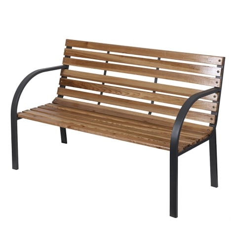 Ławka z drewna świerkowego i stali 120x58x83 cm Kovek Promocja