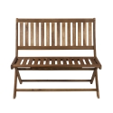 Składana ławka 2-osobowa z drewna akacji 104x61x90 cm Bali Oferta