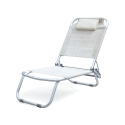 Składane leżak plażowy z poduszką, aluminiowy, model Grecia Rabaty
