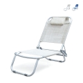 Składane leżak plażowy z poduszką, aluminiowy, model Grecia Promocja