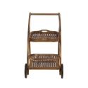 Carrello porta vivande due ripiani con ruote in legno di acacia Bali Sprzedaż