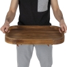 Carrello porta vivande due ripiani con ruote in legno di acacia Bali Katalog