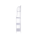 Scaffale 4 ripiani richiudibile in ferro 60,5x28xh.167cm bianco Ravun Rabaty