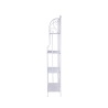 Scaffale 4 ripiani richiudibile in ferro 60,5x28xh.167cm bianco Ravun Rabaty