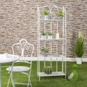 Scaffale 4 ripiani richiudibile in ferro 60,5x28xh.167cm bianco Ravun Sprzedaż