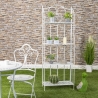 Scaffale 4 ripiani richiudibile in ferro 60,5x28xh.167cm bianco Ravun Sprzedaż