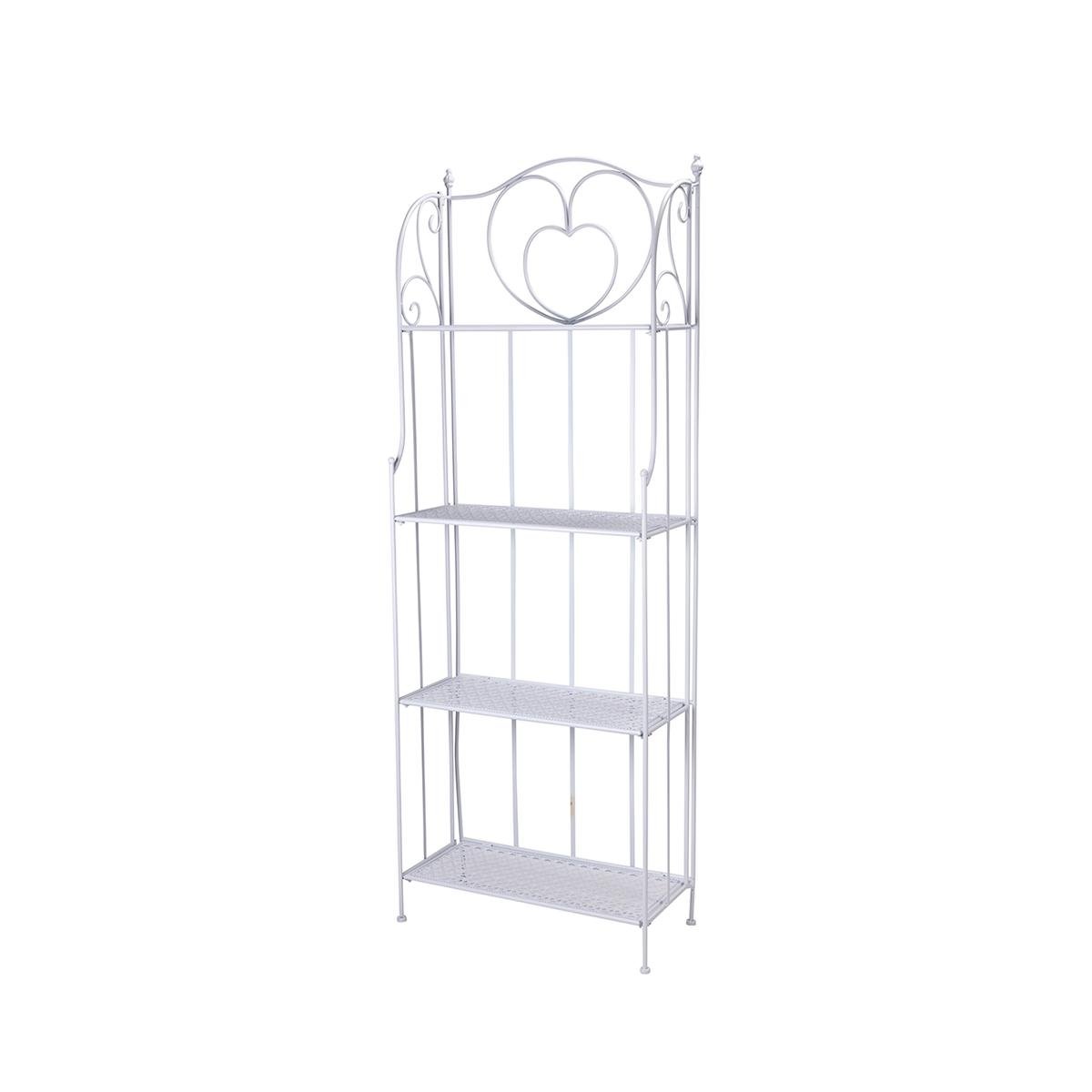 Scaffale 4 ripiani richiudibile in ferro 60,5x28xh.167cm bianco Ravun Promocja Scaffale 4 ripiani richiudibile in ferro 60,5x28xh.167cm bianco Ravun Promocja