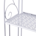 Scaffale 3 ripiani richiudibile in ferro 60,5x28xh.127cm bianco Karnel Stan Magazynowy