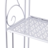 Scaffale 3 ripiani richiudibile in ferro 60,5x28xh.127cm bianco Karnel Stan Magazynowy