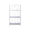 Scaffale 3 ripiani richiudibile in ferro 60,5x28xh.127cm bianco Karnel Rabaty