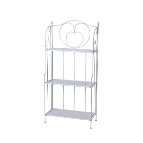 Scaffale 3 ripiani richiudibile in ferro 60,5x28xh.127cm bianco Karnel Promocja