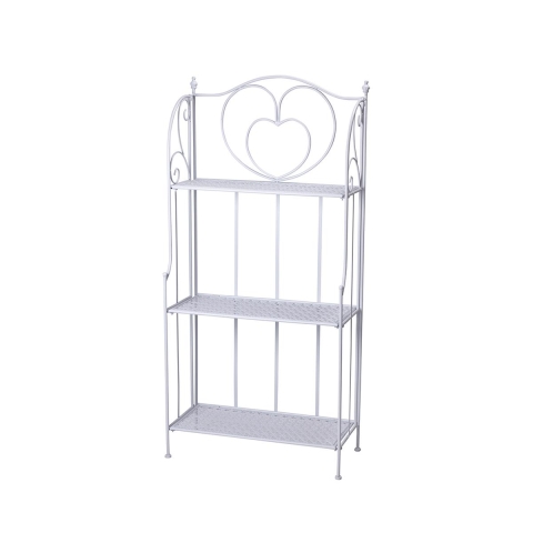 Składany regał metalowy 3 półki 60,5x28x127 cm biały Karnel Promocja