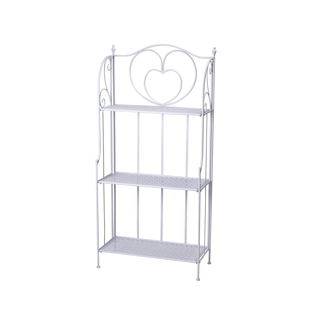 Składany regał metalowy 3 półki 60,5x28x127 cm biały Karnel Promocja