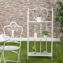 Scaffale 3 ripiani richiudibile in ferro 60,5x28xh.127cm bianco Karnel Sprzedaż