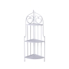 Angoliera 3 ripiani richiudibile in ferro 49x33xh.127cm bianco Veska Oferta