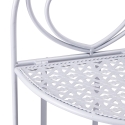 Angoliera 3 ripiani richiudibile in ferro 49x33xh.127cm bianco Veska Katalog