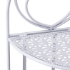 Angoliera 3 ripiani richiudibile in ferro 49x33xh.127cm bianco Veska Katalog