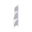 Angoliera 3 ripiani richiudibile in ferro 49x33xh.127cm bianco Veska Rabaty