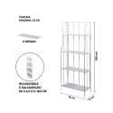 Scaffale da esterno 4 ripiani in ferro battuto richiudibile Durak Koszt