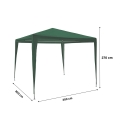 Gazebo 3x3 idrorepellente montaggio rapido con kit bianco Tropico Cena