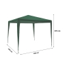 Gazebo 3x3 idrorepellente montaggio rapido con kit bianco Tropico Cena