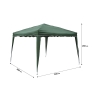 Gazebo estensibile verde 3x3 in alluminio richiudibile Rapido Zakup