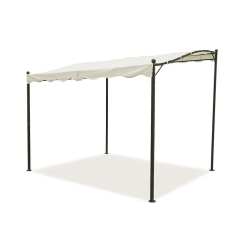 Gazebo a veranda idrorepellente 3x2,5m in ferro ecrù Sarnok Promocja