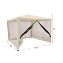 Gazebo idrorepellente con zanzariere 3x3m ferro ecrù Dakar Oferta
