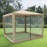 Gazebo idrorepellente con zanzariere 3x3m ferro ecrù Dakar Sprzedaż