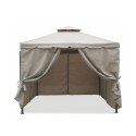 Gazebo idrorepellente 3x3m 4 tende laterali ferro tortora Tangeri Sprzedaż